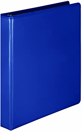 Wilson Jones 1 Inch 3 Ring Binder, Heavy Duty D-Ring View Binder, Extra Durable Hinge, Blue (W385-14BLPP)