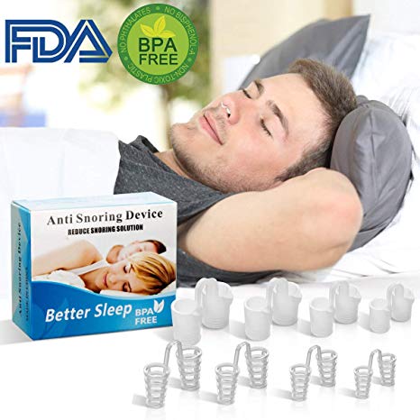 Anti Snoring Devices,Snoring Solution Snore Stopper Anti Snoring Nose Vents 8 Set Stop Snoring Nasal Dilators Anti Snore Reducing Aids Best Sleep Aids Stop Snoring Device Nose Vents to Ease Breathing