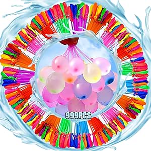 Water Balloons Quick Fill Self Sealing Instant Balloons Easy Balloons Splash for Kids Girls Boys Water Balloons Set Party Games Balloons for Outdoor Summer Funs Magenta (999)