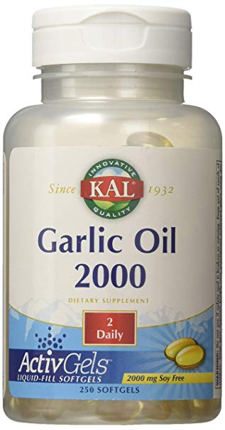 KAL Garlic Oil 2000 Softgels, 250 Count