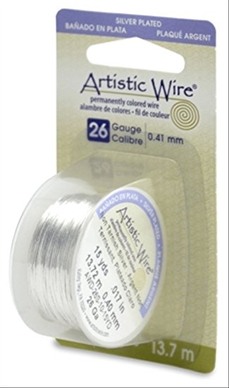 Artistic Wire 26-Gauge Tarnish Resistant Silver Wire, 15-Yard