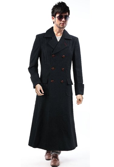 Sherlock Holmes Classic Inverness Wool Cape Coat Black