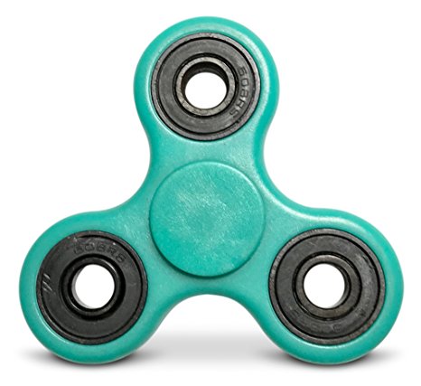 Serenilite Glow Fidget Spinner Toy with Premium ABS Ceramic Bearings - Perfect for Children and Adults with ADD, ADHD, Anxiety, OCD - Great for Focusing & Optimal Stress Reducing (Glow Dark Green)