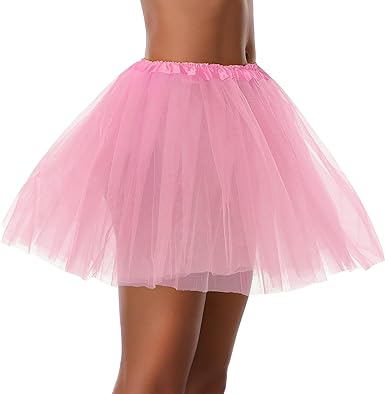 Women Teen Adult Classic Elastic 3 4 5 Layered Tulle Tutu Skirt Costume Bottom