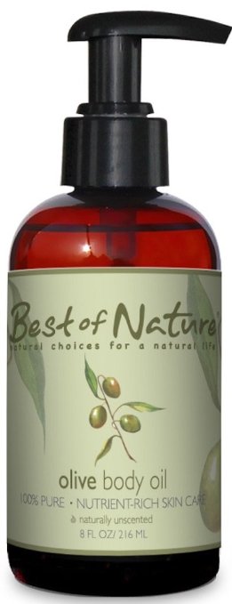 Olive Body Oil - 8oz -100% Pure & Natural - For Body & Hair!