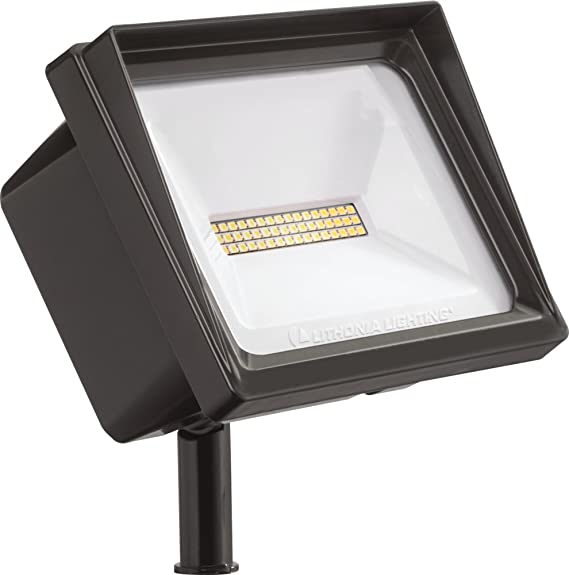 Lithonia Lighting QTE LED P2 50K 120 THK DDB M6 LED Flood Light, 5000k, 40 watts, 4000 lumens, Dark Bronze