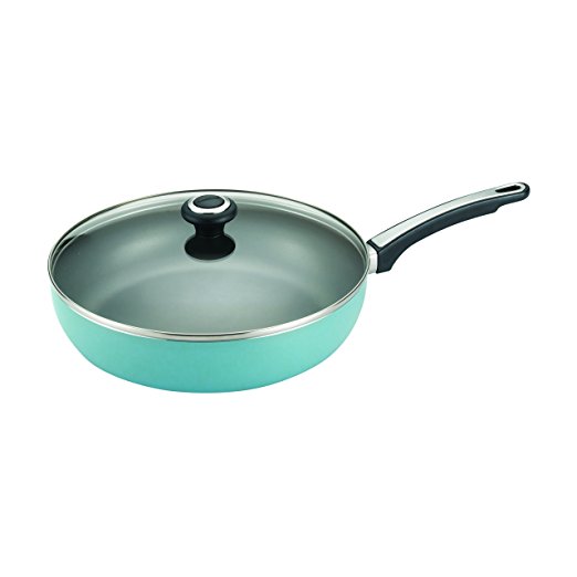 Farberware High Performance Nonstick Aluminum 12-Inch Covered Deep Skillet, Aqua