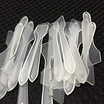 DNHCLL 100PCS Translucent Makeup Frosted Tip Spatula Cosmetic Mask Spatula for Mixing and Sampling,Disposable Mask Stick Cream Mixing Spatulas Spoon Makeup Cosmetic Make Up Tools