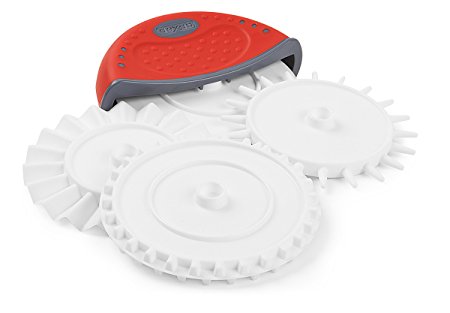 Dexas 4 in 1 Dough Prep Set Tool: Pizza Cutter, Cutting wheel, Fluted Wheel, Dough Docker