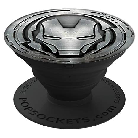 PopSockets: Collapsible Grip & Stand for Phones and Tablets - Marvel - Iron Man Monochrome