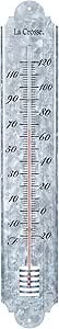 La Crosse 204-1550-INT 19.50" Galvanized Metal Analog Vertical Thermometer