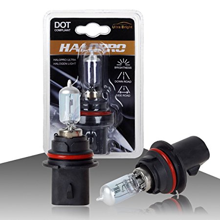 HaloPro High Performance 2pcs 9007 HB5 12V 65/55W Headlight High&Low Beam Halogen Bulb 7000-8000K Night White For Nissan / Dodge / Ford