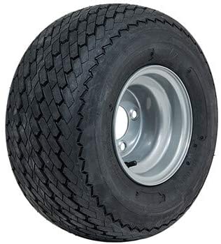 8 inch Topspin Sawtooth Tire & Steel Wheel Standard Golf Cart Assembly - Sold as One Unit
