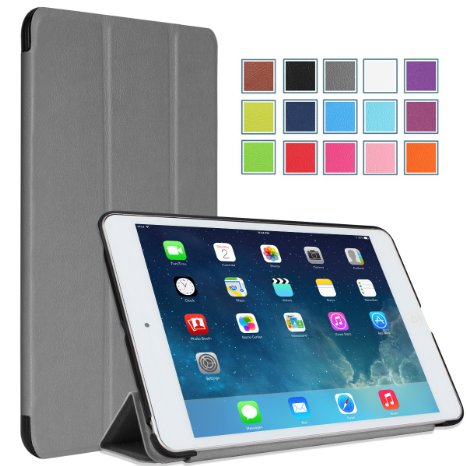 MoKo iPad Mini Case, iPad Mini 2 / 3 Case, Ultra Slim Smart-shell Stand Cover Case for Apple iPad Mini 1 (2012) / iPad Mini 2 (2013) / iPad Mini 3 (2014), GRAY (Will not fit iPad Mini 4)
