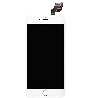 iRepair Master Unique For iPhone 6 Plus 5.5 inches LCD Digitizer Touch Screen Full Assembly Replacement with Home Button, Front Camera, Ear Speaker and Repair Tools, White