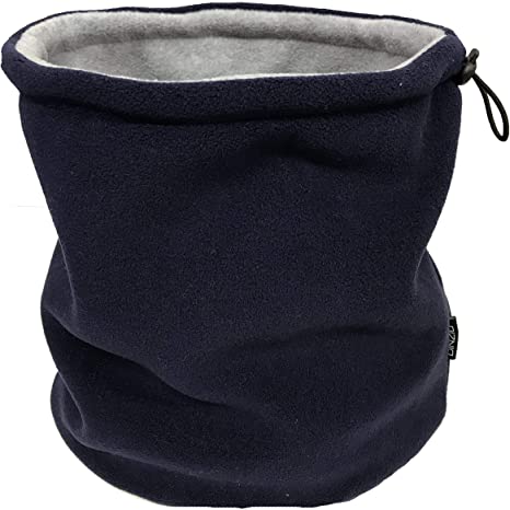 Unisex Mens Ladies Reversible Fleece Winter Neckwarmer Snood