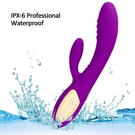 SEXBON G Spot & Clitoris Stimulator Vibrator, Waterproof Rechargable Wireless Massager, Classic Purple