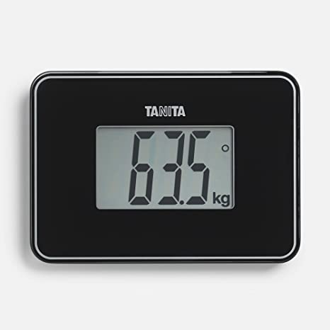 TANITA HD-386 World's Smallest Digital Bathroom Scale Easy To Travel Pearl Black