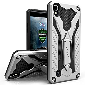 LG X Power Case, Zizo [Static Series] Shockproof [Military Grade Drop Tested] with Built-in Kickstand [LG X Power Heavy Duty Case] Impact Resistant