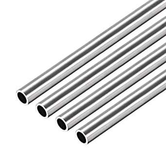 uxcell 304 Stainless Steel Round Tubing 8mm OD 1mm Wall Thickness 250mm Length Seamless Straight Pipe Tube 4 Pcs