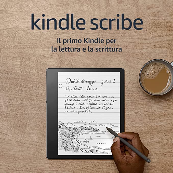 Kindle Scribe | Il primo Kindle per la lettura e la scrittura, con schermo Paperwhite da 10,2’’ a 300 ppi | Con penna premium | 32 GB