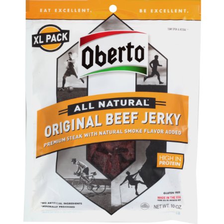 Oberto All Natural Original Beef Jerky, X-Large 10 Ounce Bag
