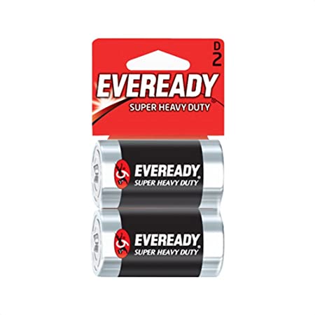 Eveready Super Heavy Duty D 1.5V Batteries - 2PACK