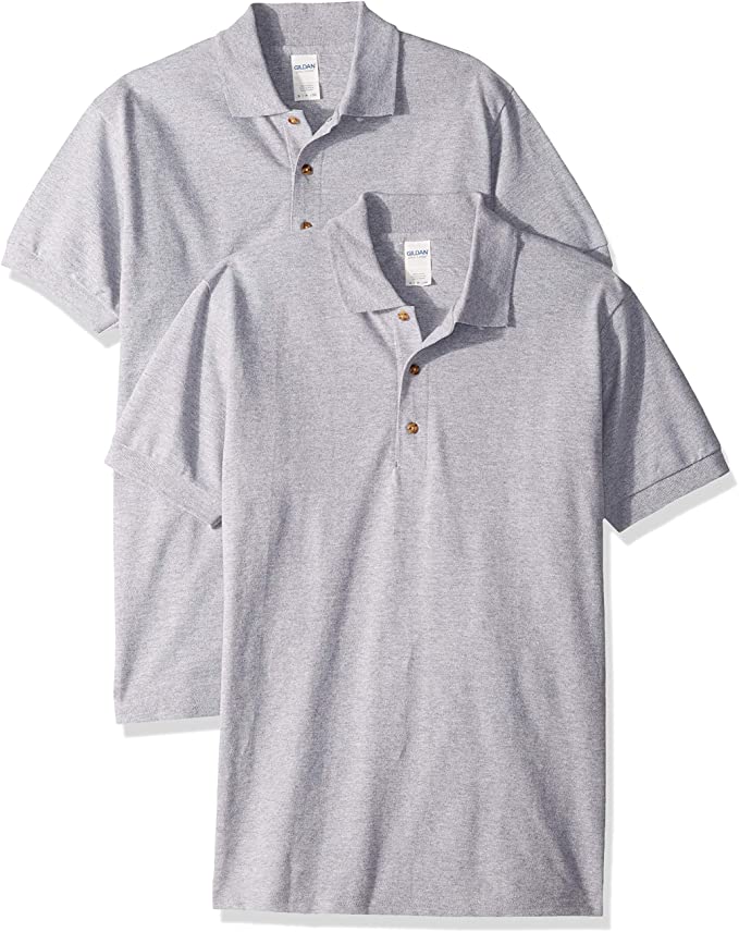 Gildan Men's Ultra Cotton Pique Sport Shirt, Style G3800, 2-Pack