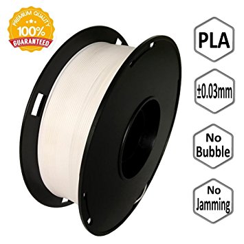 NovaMaker 3D Printer filament - White 1.75mm PLA Filament, PLA 1kg(2.2lbs), Dimensional Accuracy  /- 0.03mm