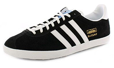 New Mens/Gents Black Adidas Originals Classic Athletic Shoes/Trainers. - Blk/Met.Gold/White - UK SIZES 6-12