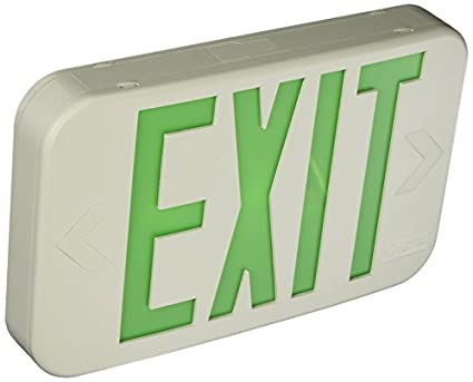 Lithonia Lighting EXG LED M6 Contractor Select Green Thermoplastic LED Exit Sign