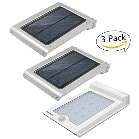 [Solar Motion Lights] - 3 Packs Ankway 25 LED Super Bright Wireless Solar Powered Motion Sensor Lights (Weatherproof, No Batteries Required) for Outdoor