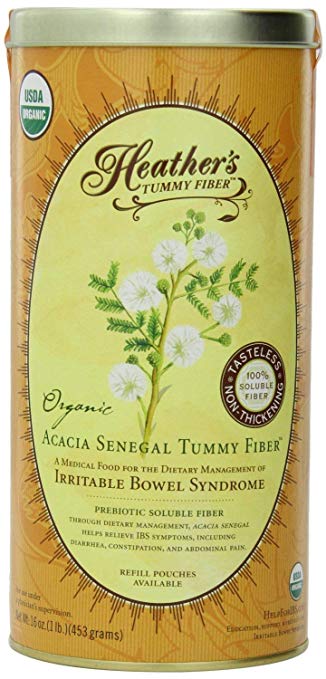 Heather's Tummy Fiber CAN Organic Acacia Senegal (16 oz) for IBS (Limited Edition)