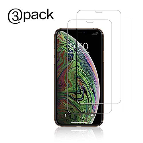 Screen Protector Compatible for iPhone Xs/X(5.8 Inch), 9H Hardness, Anti-Fingerprints, Case Friendly, Ultra-Clear, 3D Touch Support, Anti-Bubbles, Easy Install[3-Pack]
