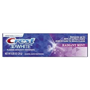 Crest 3D White Vivid Fluoride Anticavity Toothpaste - 0.85 oz - Radiant Mint