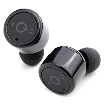 Wireless Earbuds Headphones, ELEGIANT Invisible Stereo Bluetooth Earphones Mini In-ear Sport Headsets with Mic Noise Canceling for iPhone 7, iPod, Samsung, BlackBerry, MP3 Players, Tablets Black