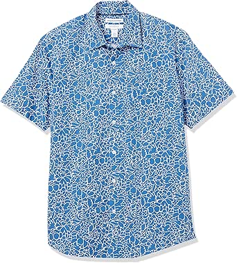 Amazon Essentials Men's Regular-Fit Short-Sleeve Poplin Shirt