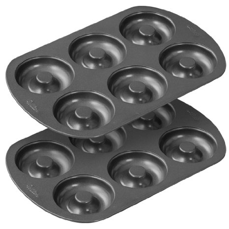 Wilton 2105-1620 6 Cavity Nonstick Donut Pans (2 Pack)