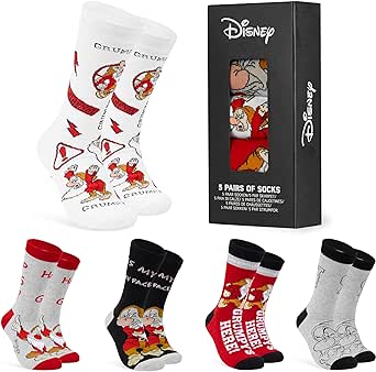 DISNEY Socken Herren, Lustige Socken Herren, 5er Pack Bunte Socken Herren Set Mickey Mouse Baby Yoda Mandalorian Boba Fett