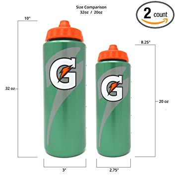 Gatorade Squeeze Bottle, 20 oz (2 Pack)