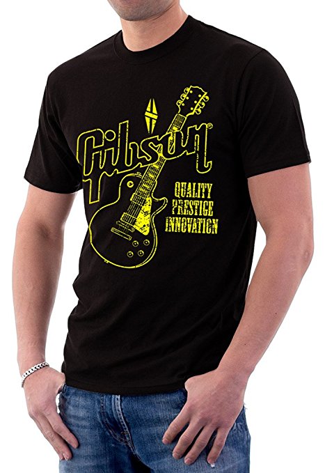 Gibson Guitar Logo Les Paul Lpj Sg Mens Tees T-Shirt