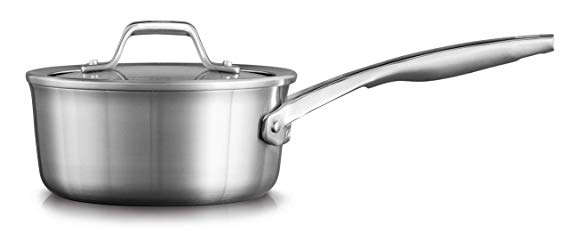 Calphalon 2029642 Premier Stainless Steel 1.5-Quart Saucepan with Cover, Silver