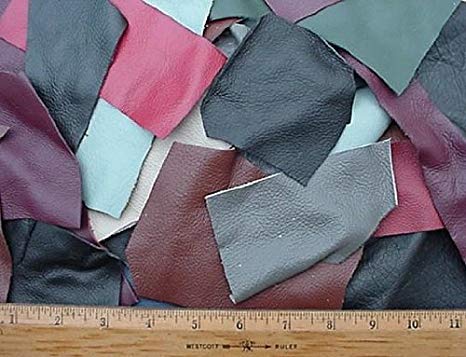 Scrap Upholstery Leather Craft Mixed Colors 2 Lbs 10 Sf
