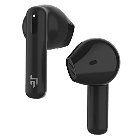 CrossBeats Newly launched Atom Bluetooth Truly Wireless Bluetooth Earbuds, Quad Mic ENC, EchoBlast™, 52hrs Playtime, 13 mm Drivers, 40ms Low Latency Gaming Mode, BT v5.3, Snap Charge™-Black