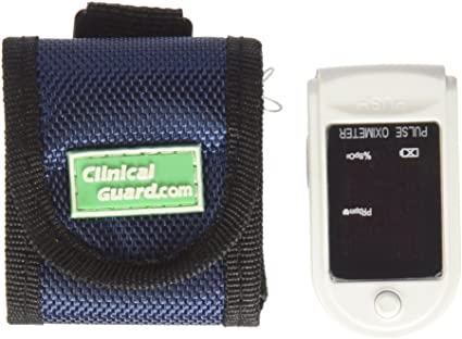 Contec CMS 50DL Finger Pulse Oximeter, with Soft Carrying Case, Neck/Wrist cord and Batteries (White)