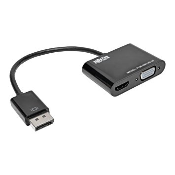 Tripp Lite DisplayPort to VGA/HDMI Cable Adapter, All-in-One, DP 1.2, DP to VGA/HDMI, 4K X 2K HDMI (P136-06N-HV-V2)