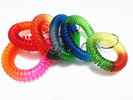 yueton Colorful Rainbow Gradual Change Colors Flexible Spiral Coil Wristband (Rainbow)