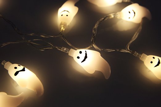 Velice Battery Operated LED Fairy String Lights 20 Ghost Lights Halloween Christmas Decoration Lights (Ghost light)