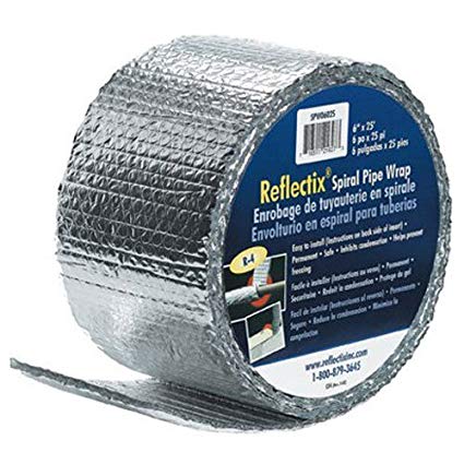 Reflectix SPW0602508 6-Inch by 25-Feet Spiral Pipe Wrap