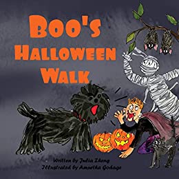 Boo's Halloween Walk: A Halloween Counting Book for Children to Learn Prepositions